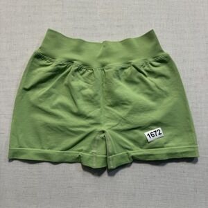 Scrunch Butt Athletic Shorts Women Sz Small Green Pre-Owned